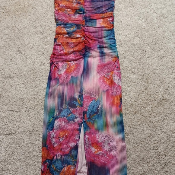 ANTHROPOLOGIE The Soleil Slim Strapless Ruched Mesh Dress - Picture 8 of 11